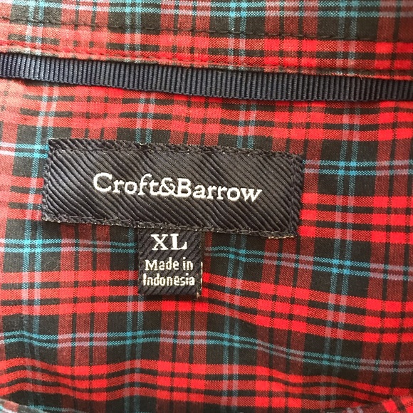 Croft & Barrow Plaid Button Down Shirt XL - Picture 5 of 6